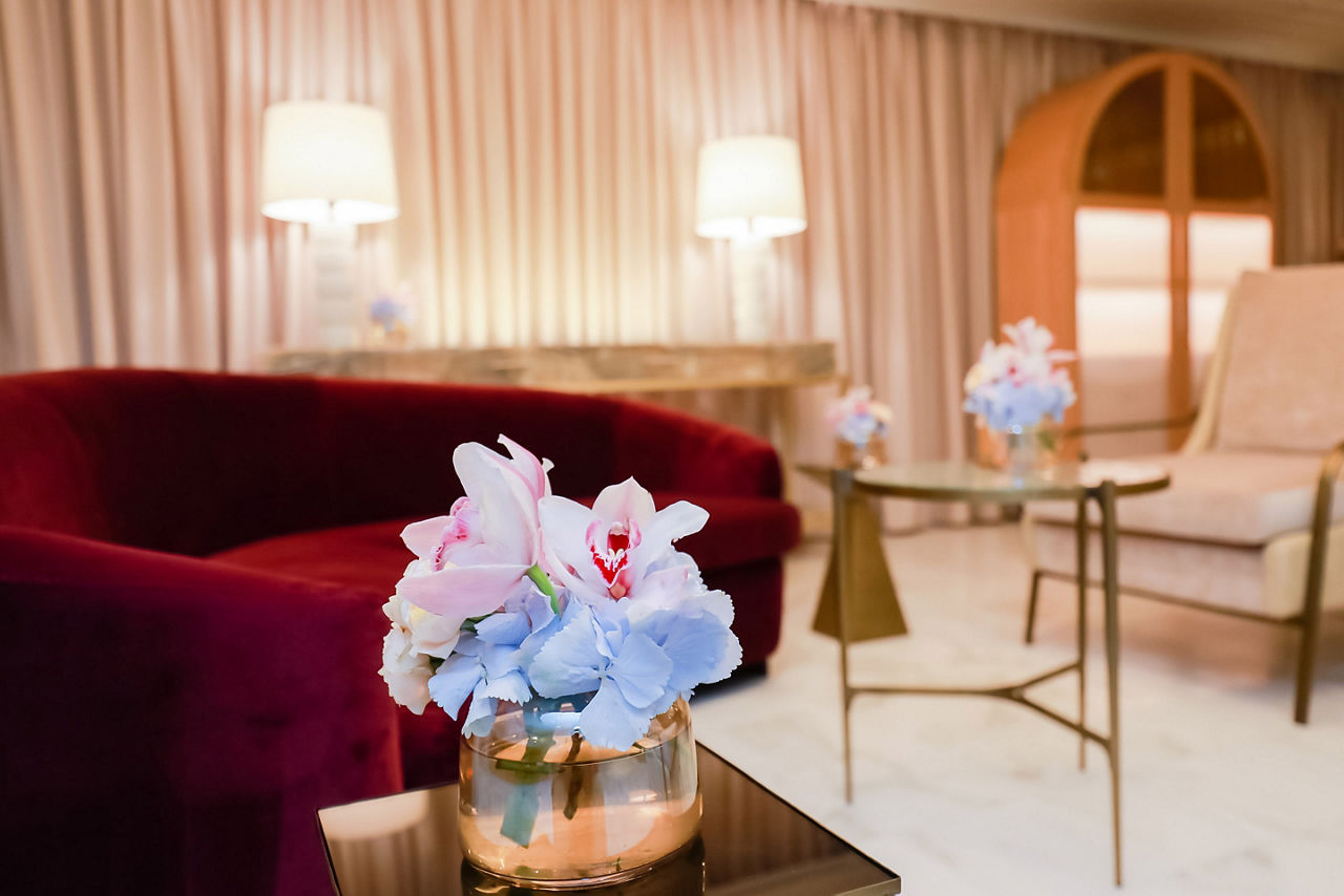 Spectrum of the Seas Golden Suite Dining Room Flowers