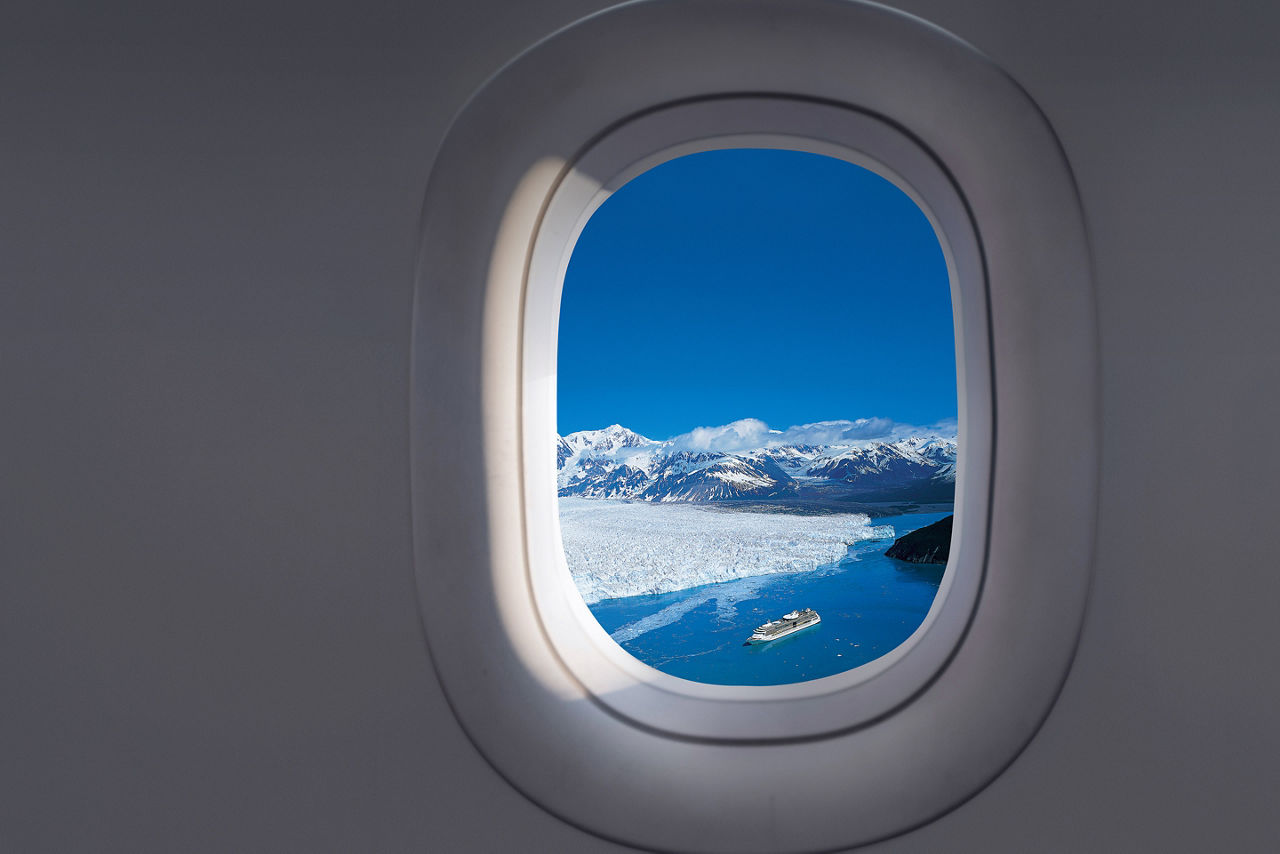 Alaska through a plane window. 