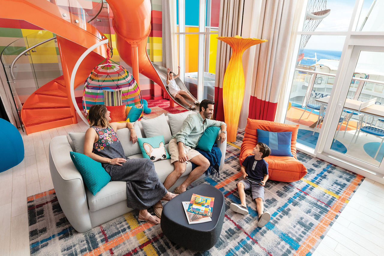 symphony of the seas ultimate family suite ufs living room slide couch