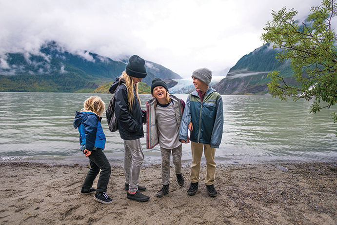 Alaska, Juneau Kids by the River