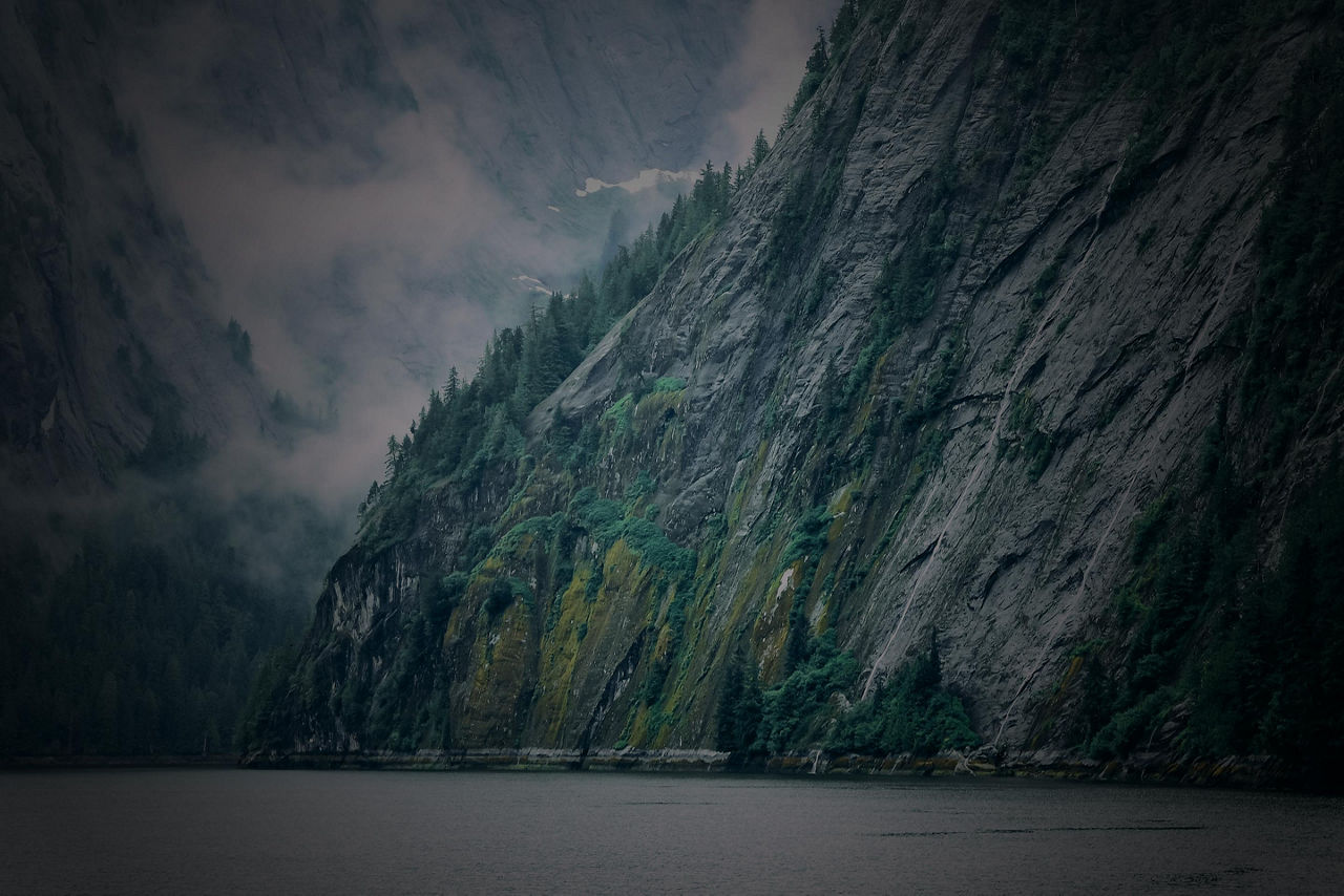 Alaska Water Passage and Mountains