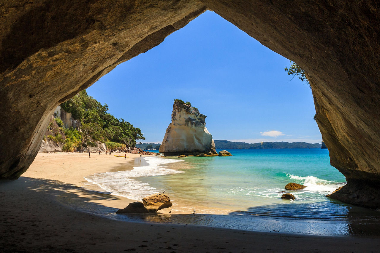Beach Cave in New Zealand 