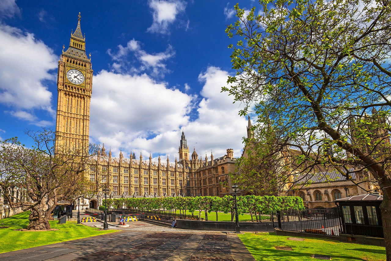 Big Ben and the Palace of Westminster, landmark of London, UK