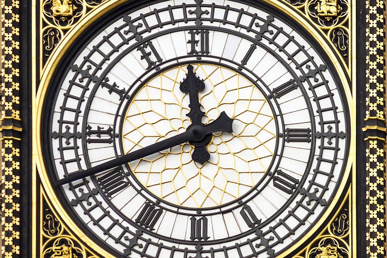 Close-up of Big Ben, Clock Tower, Westminster Palace, London