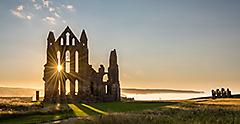 Sun Star on Whitby Abbey  The Gothic ruins of Whitby Abbey with the suns rays producing a star