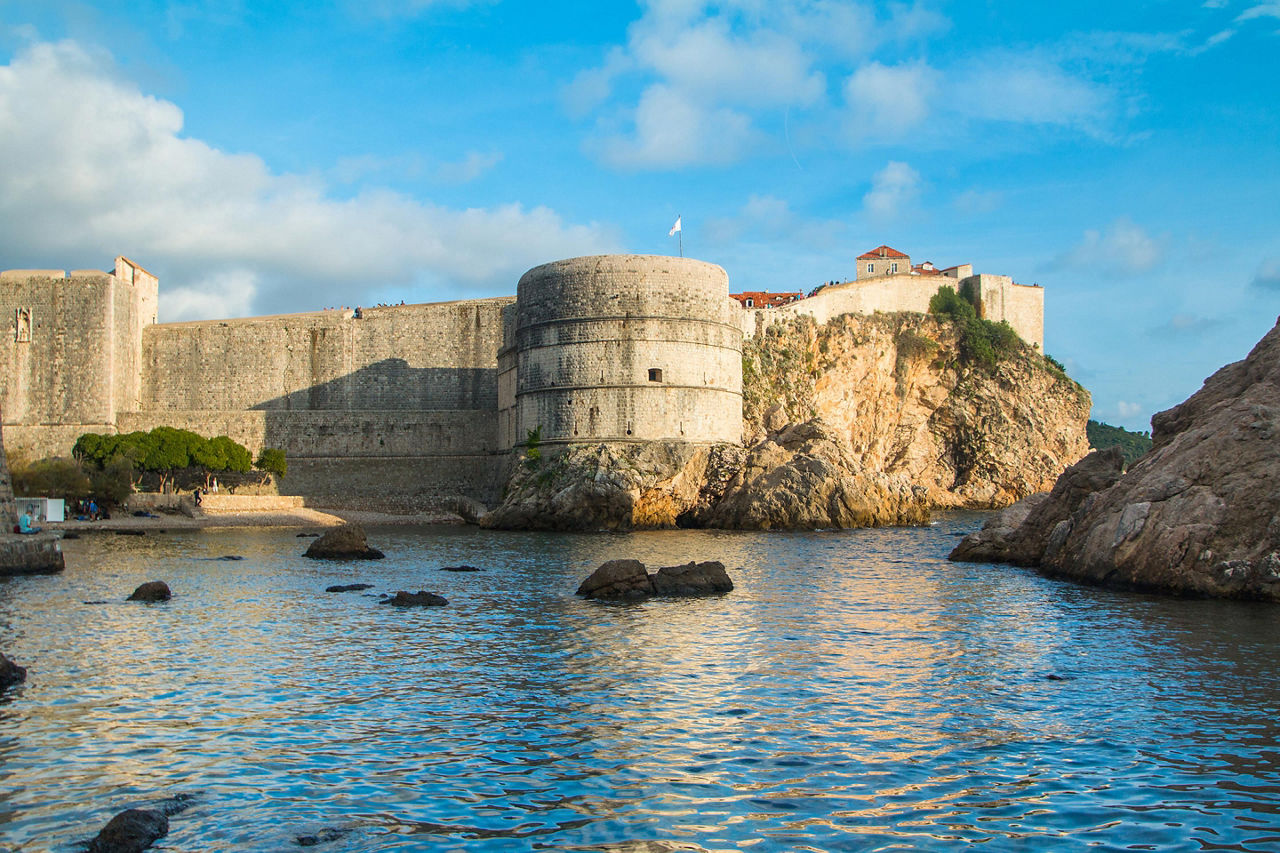 Bokar Fortress Defense Walls in Dubrovnik, Croatia