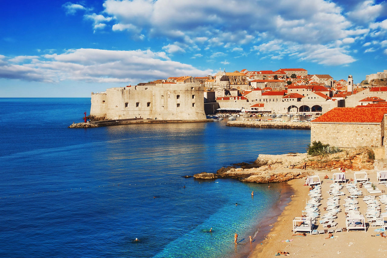 Pristine Beach in Dubrovnik, Croatia