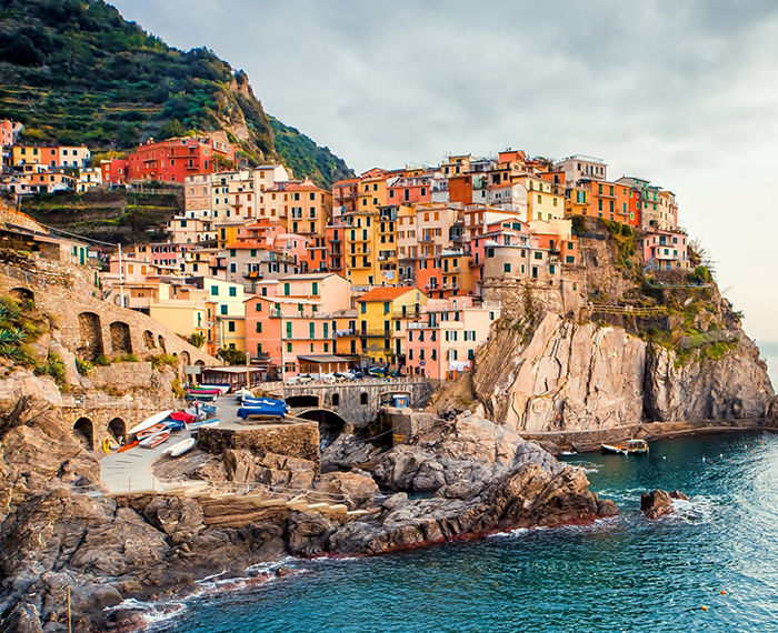 Italy Amalfi Coast Cliff Town