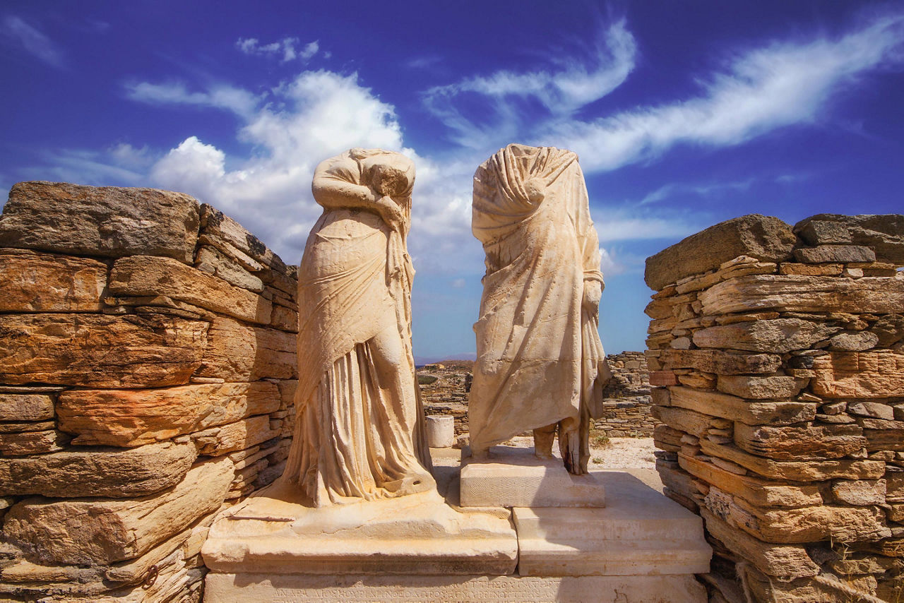 Ancient Greece Ruins Delos Apollo and Artemis