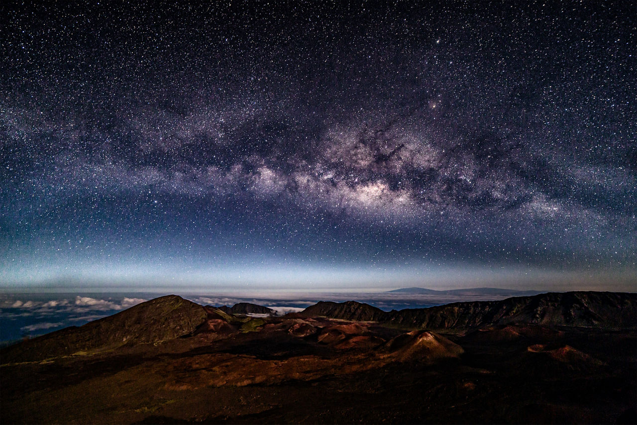 Stargazing at the summit of Mauna Kea. Hawaii.