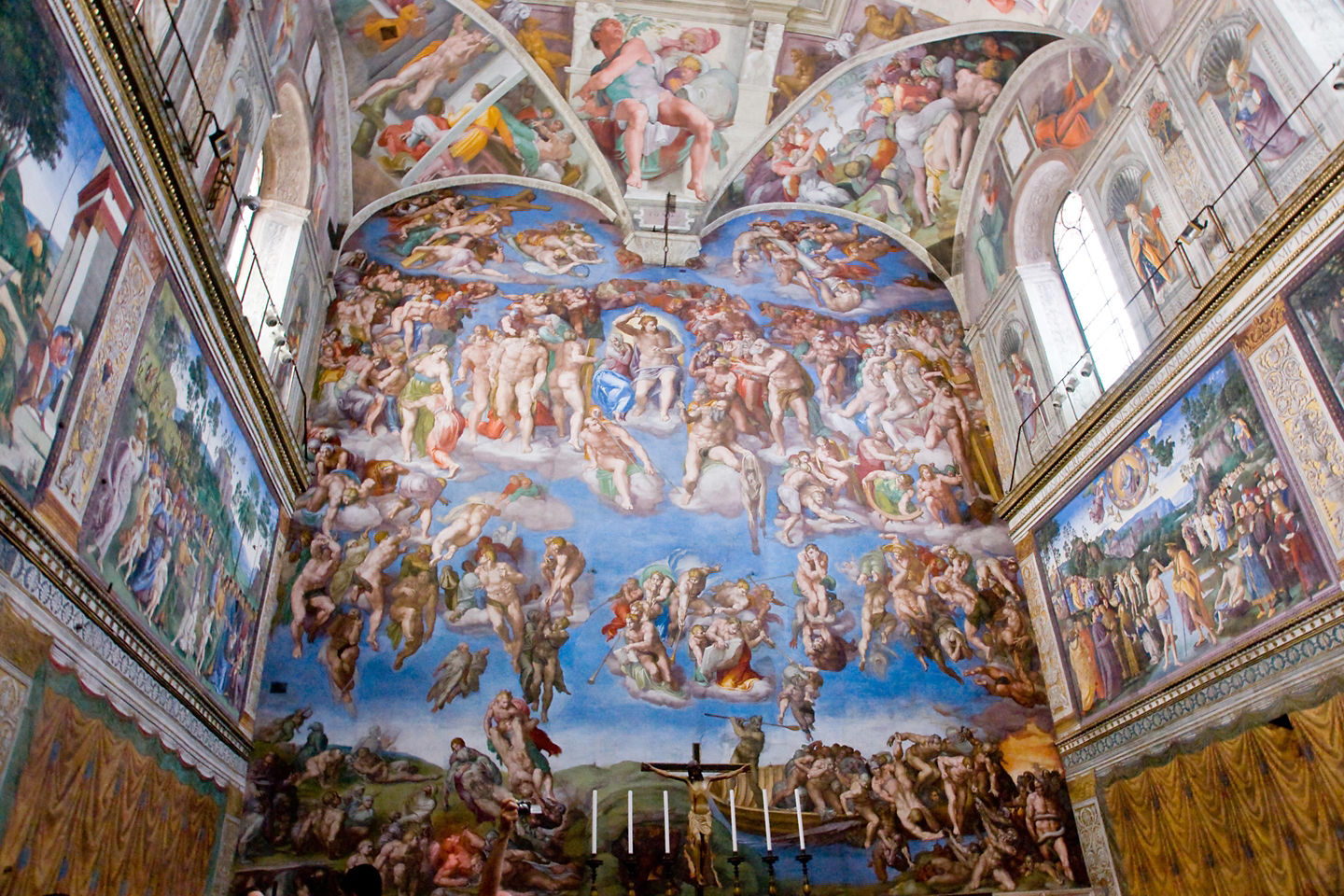 Sistine Chapel’s famous painted ceiling. - Rome, Italy