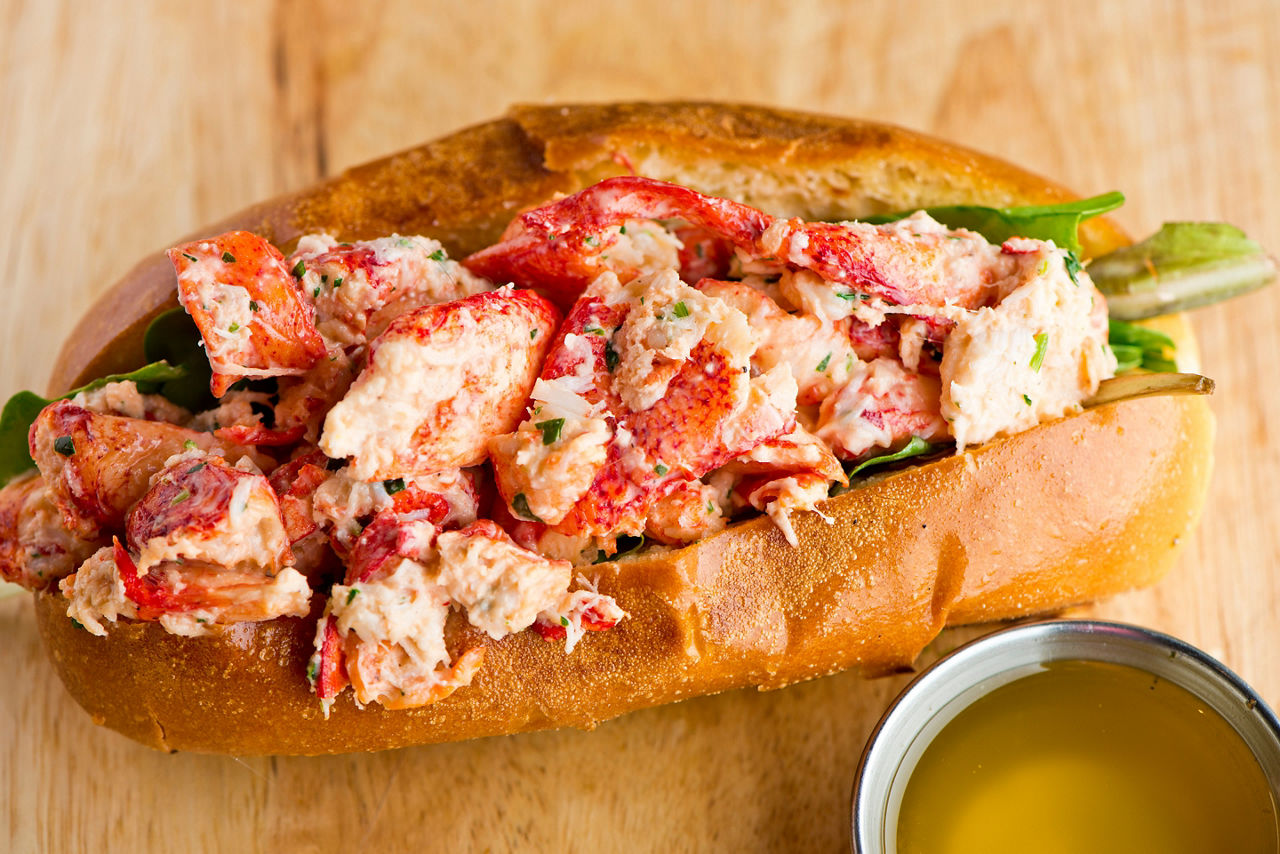 New England Maine Lobster Roll Sandwich