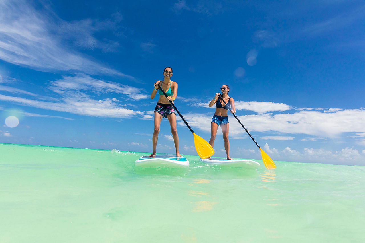 Perfect Day Island CocoCay Bahamas Women Paddleboarding