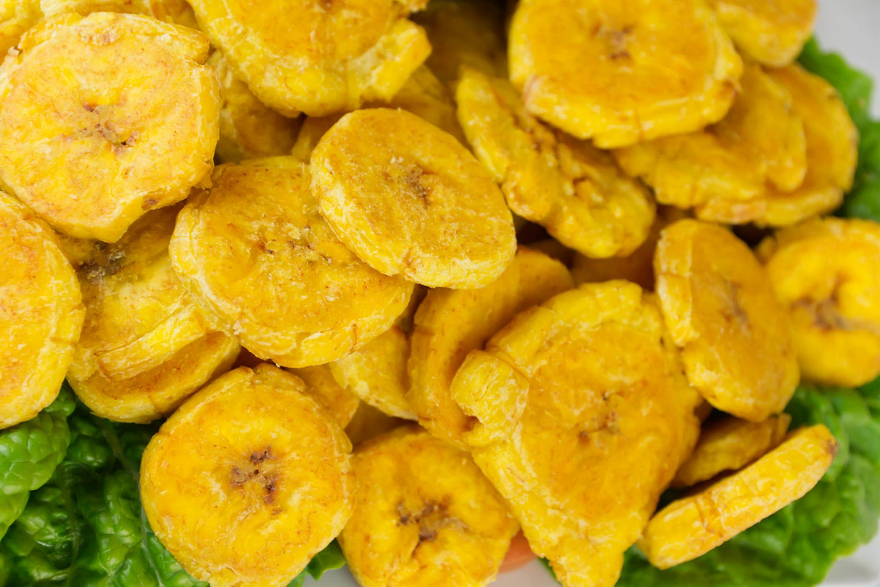 Fried Green Plantains, Tostones from Puerto Rico