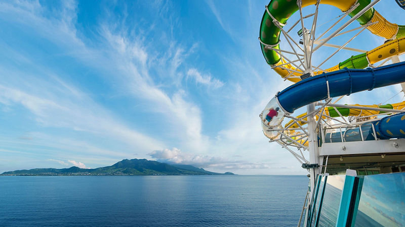 The Perfect Storm waterslides on Adventure of the Seas