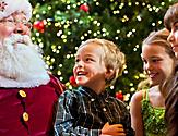 Kids with Santa Claus during December Cruise