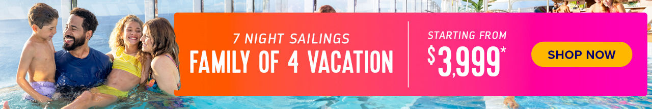 Star Onboard 7 Night Sailings Family of 4 Vacation Banner Desktop