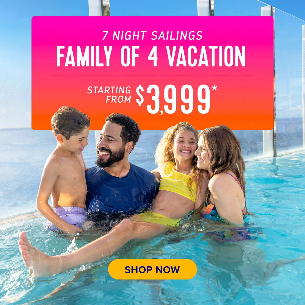 Star Onboard 7 Night Sailings Family of 4 Vacation Banner Mobile