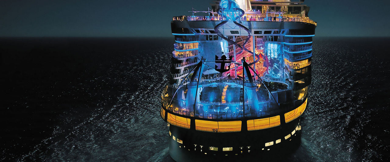 Cruising at night on Harmony of the Seas