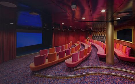 The Adventure Ocean Theater for kids and teens to watch movies onboard a cruise.