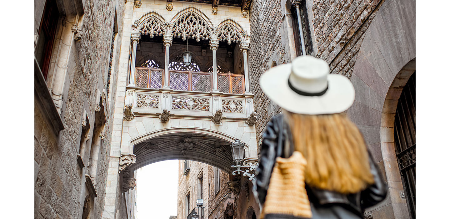 Barri Gòtic, the Gothic Quarter. - Barcelona, Spain