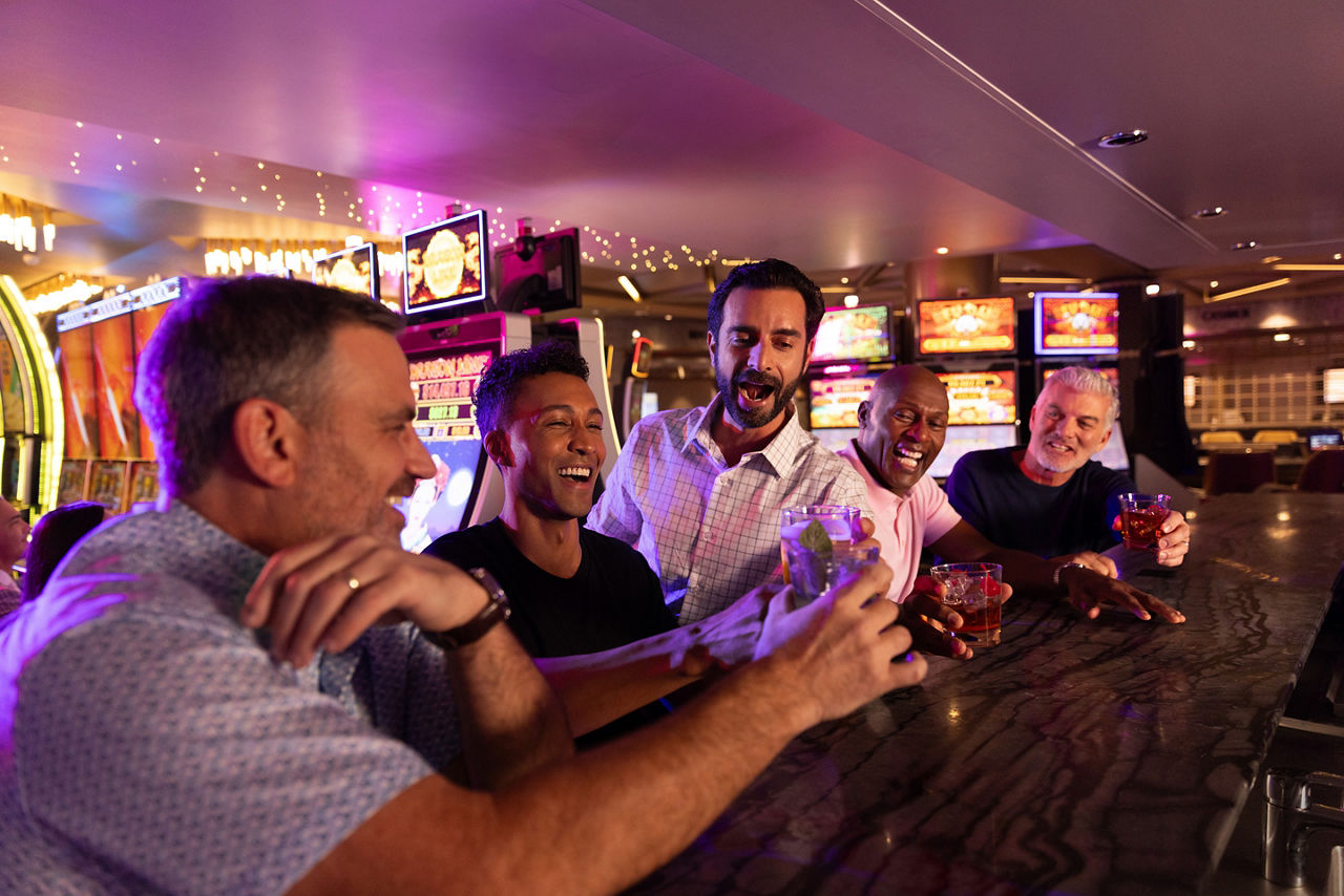 casino royale bar group of friends men adult RCL WN