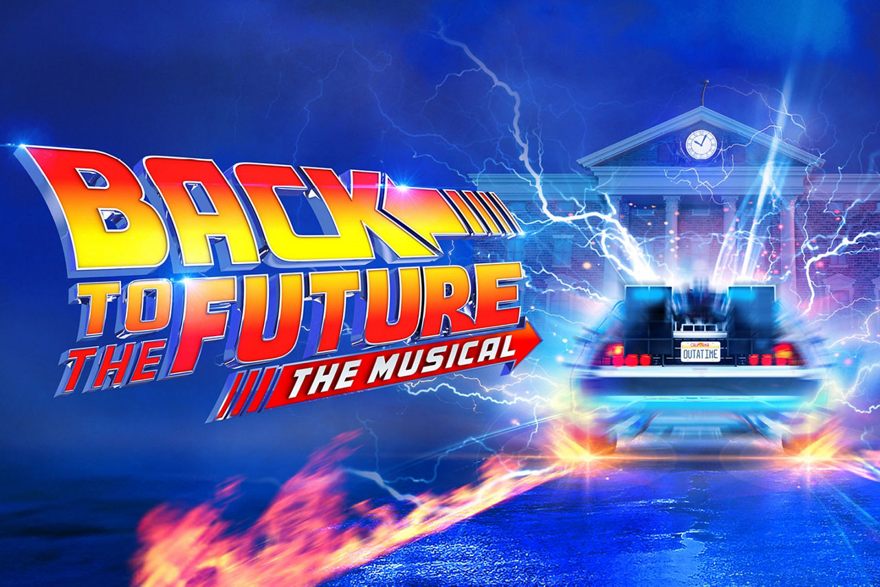 Back to the Future Broadway Show graphic with logo