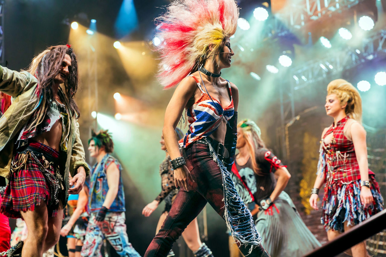 We Will Rock You Broadway Show Rockers Mohawks Singing Entertainment