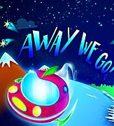 Colorful Fantasy Land depicted in poster for the Away We Go Cruise Show by Royal Caribbean