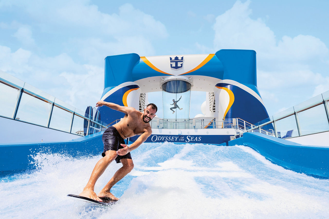 Odyssey of the Seas Flowrider Daytime Surf