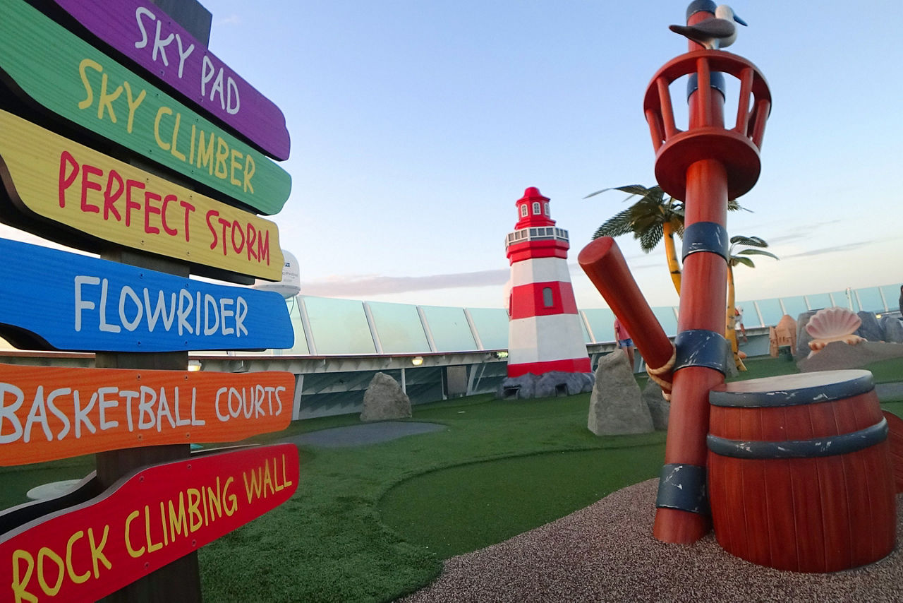 Mariner of the Seas Mini Golf Sign with Lighthouse