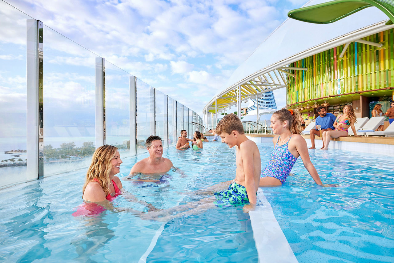 Family Relaxing at the Royal Bay Pool