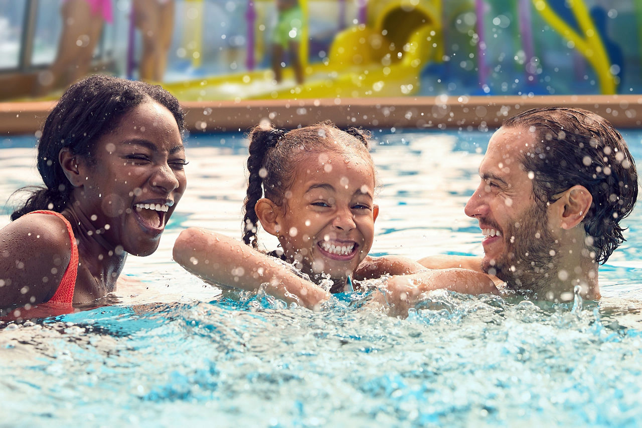 Water's Edge Family Splashing