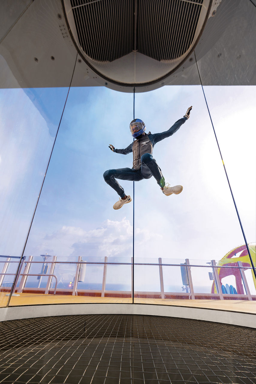 Odyssey of the Seas Man Enjoying the iFly by Ripcord