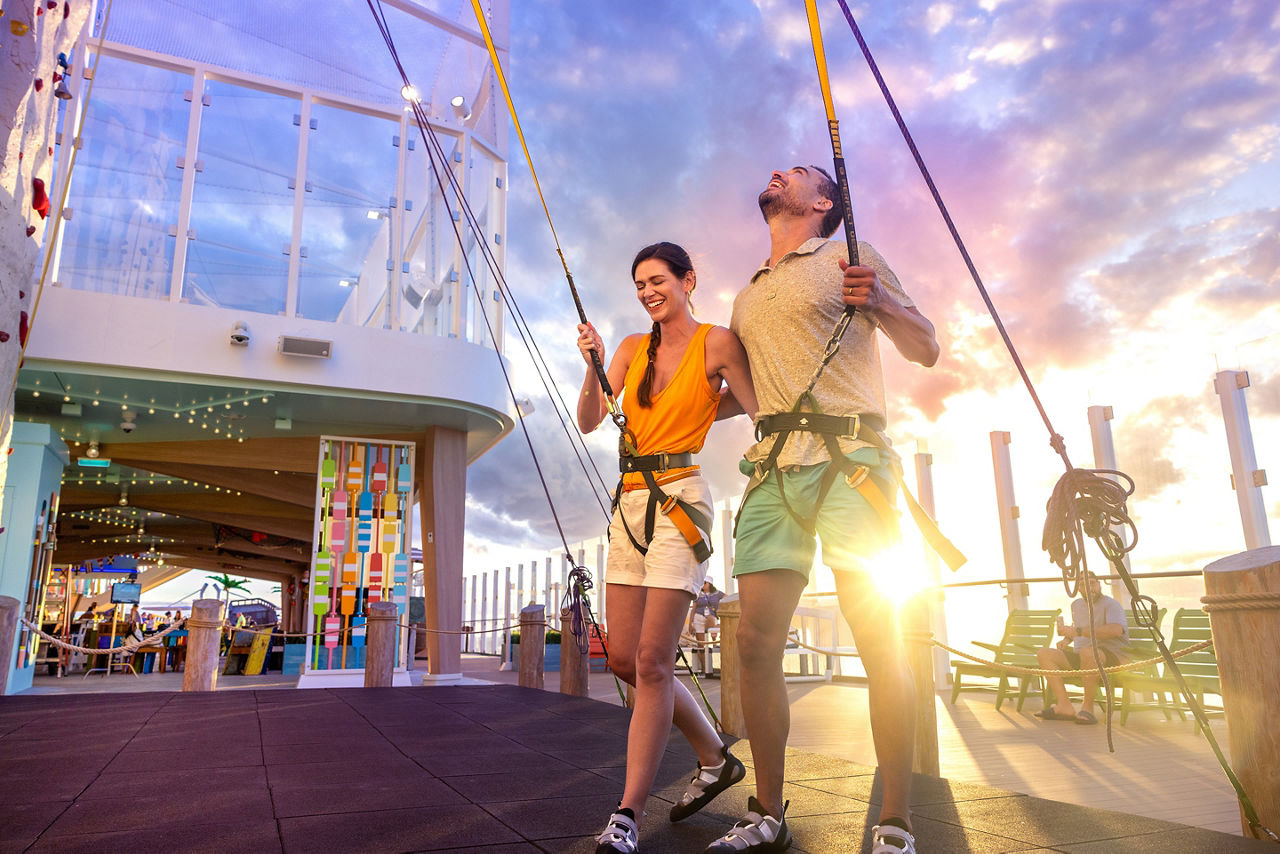 Couple About to Climb Adrenaline's Peak