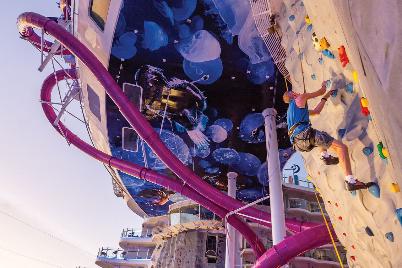 Oasis of the Seas Rock Wall Climbing Sunset