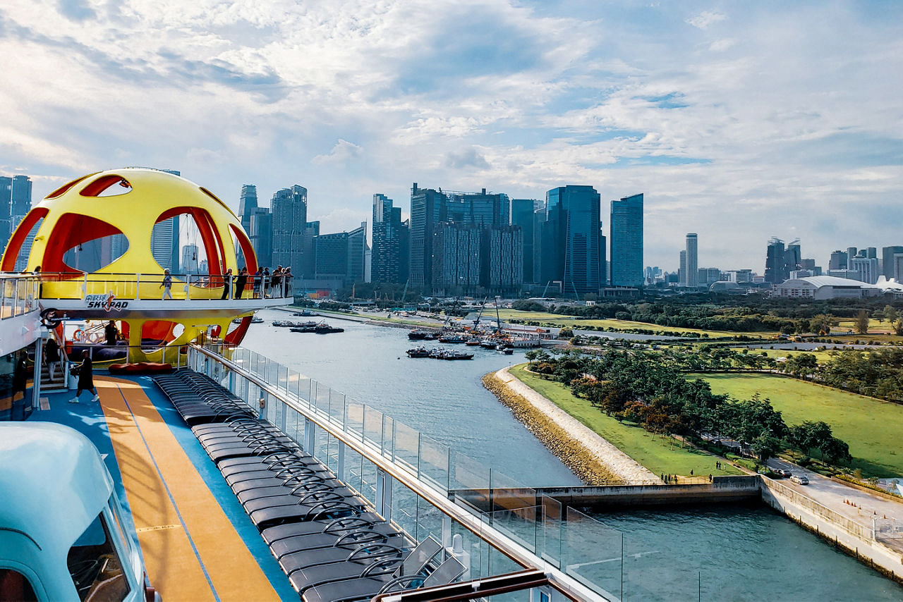 Spectrum of the Seas Skypad with Singapore City Skyline 