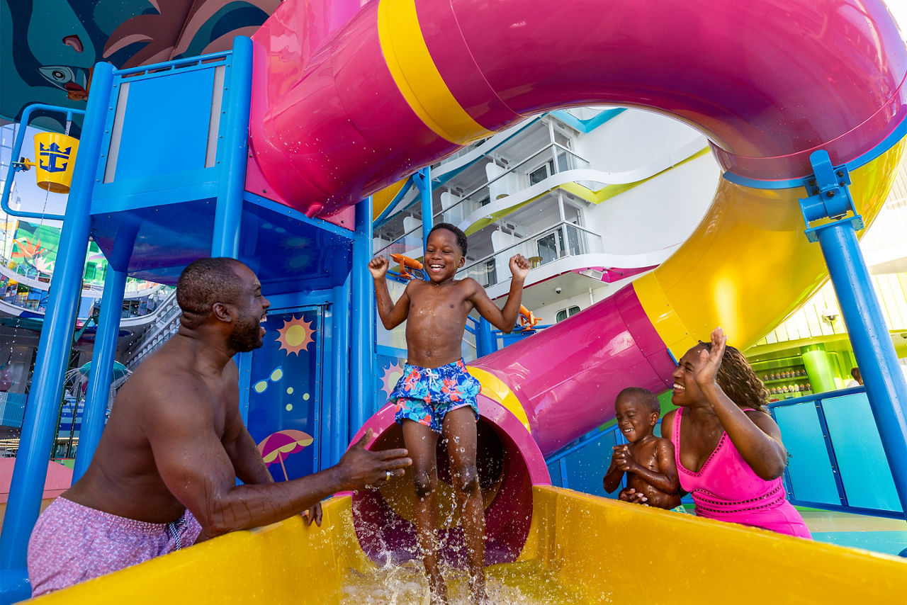 Family having fun at Splashaway Bay