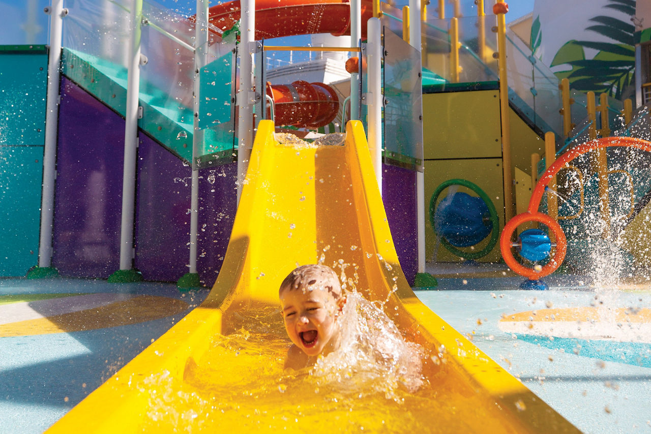 Oasis of the Seas Small Boy Sliding Landing