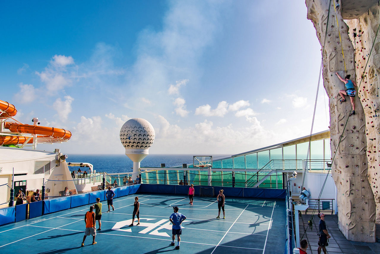 A Game of Basketball on Liberty of the Seas