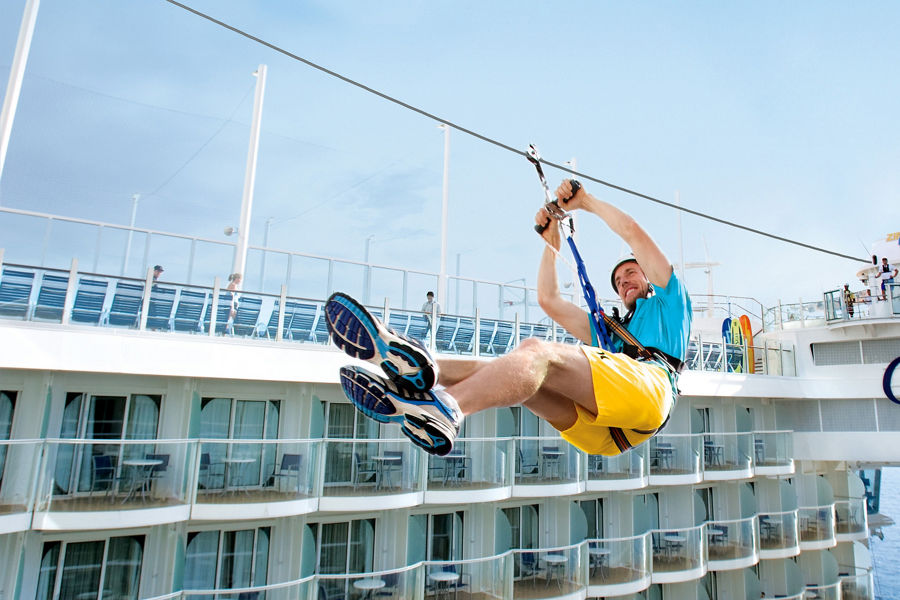 Man Gliding Enjoying the Zip Line