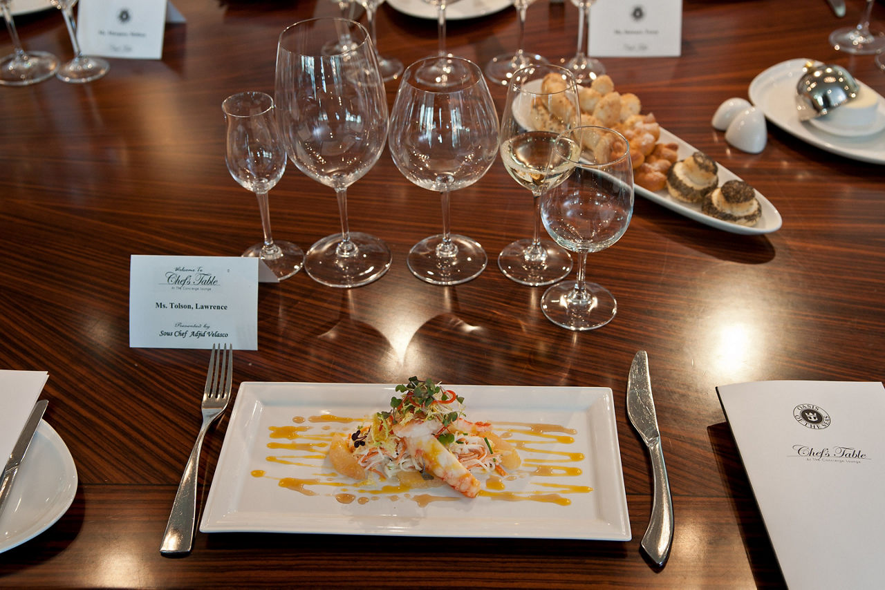 Chefs Table Crab Wine Tasting 