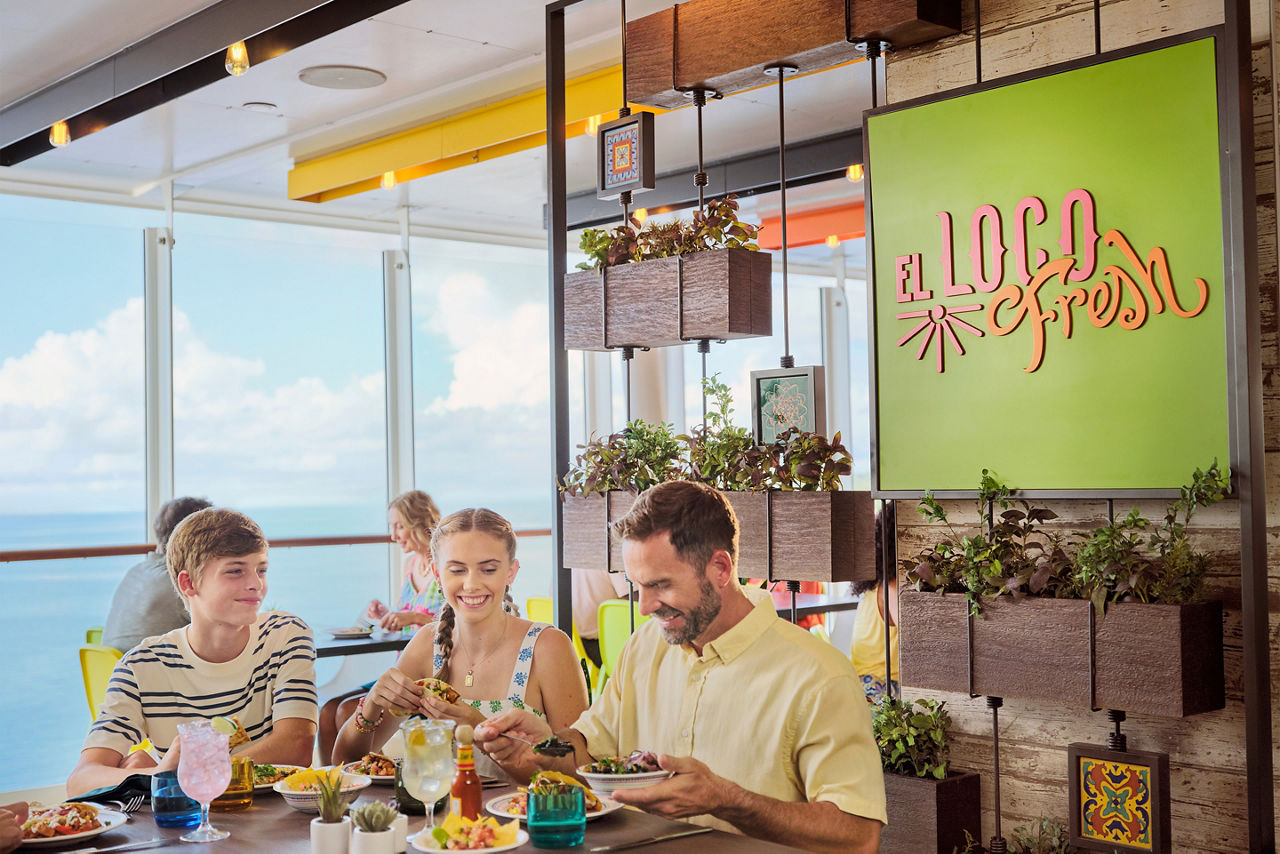 Family dining with a view at El Loco Fresh