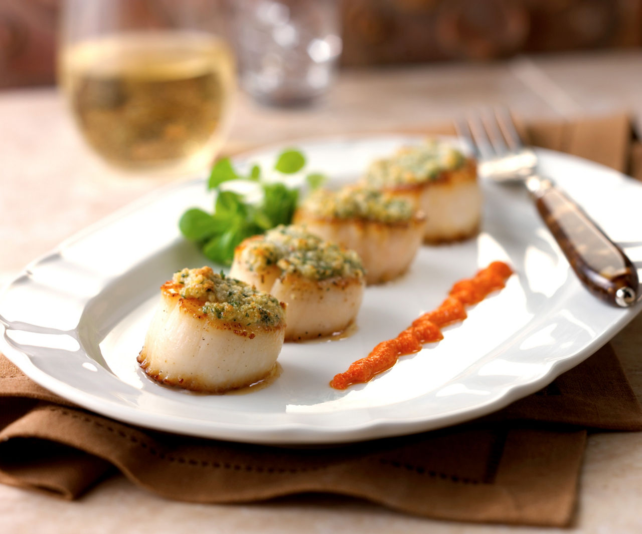 Crusted scallops - Giovanni's Table