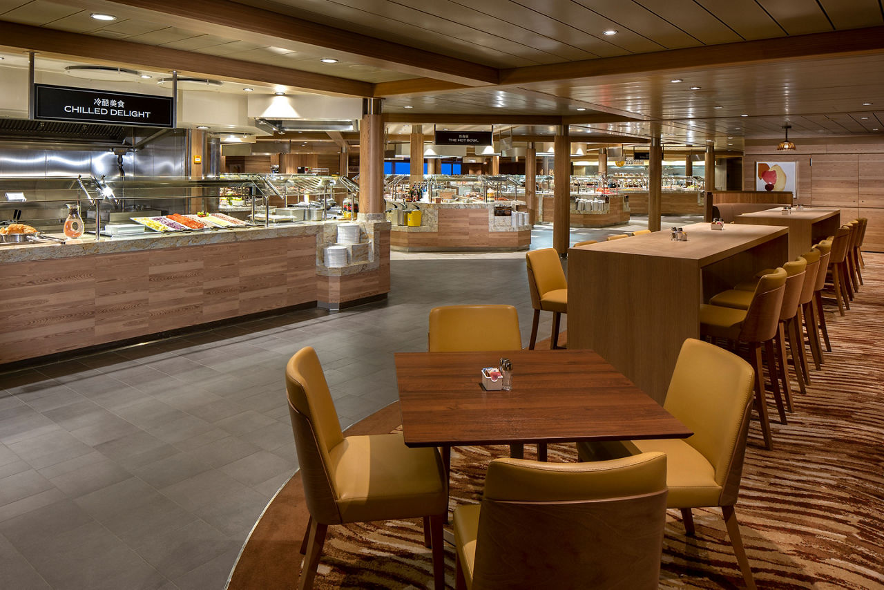 Spectrum of the Seas Windjammer Buffet Stations