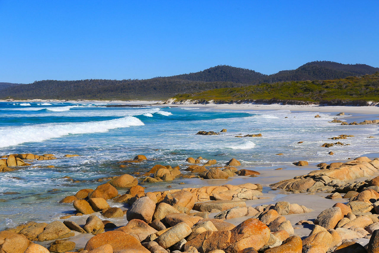 A rocky beach in Adelaide, Australia