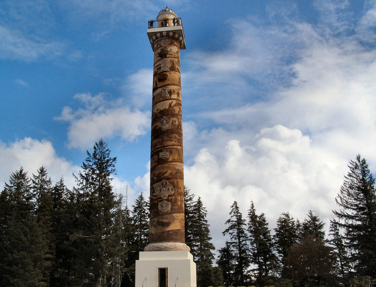 The Astoria Column monument in Oregon