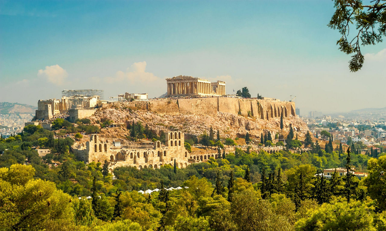 Athens (Piraeus), Greece, Acropolis and Pathenon