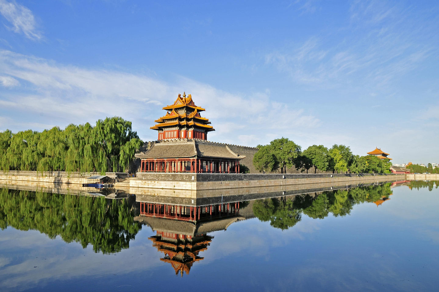 Beijing’s Forbidden City stretches across golden rooftops. - Beijing, China