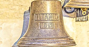 a replica souvenir bell from the titanic 